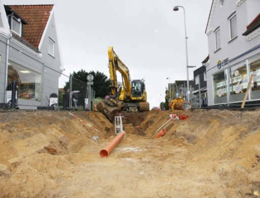 Gravearbejde giver trafikale udfordringer