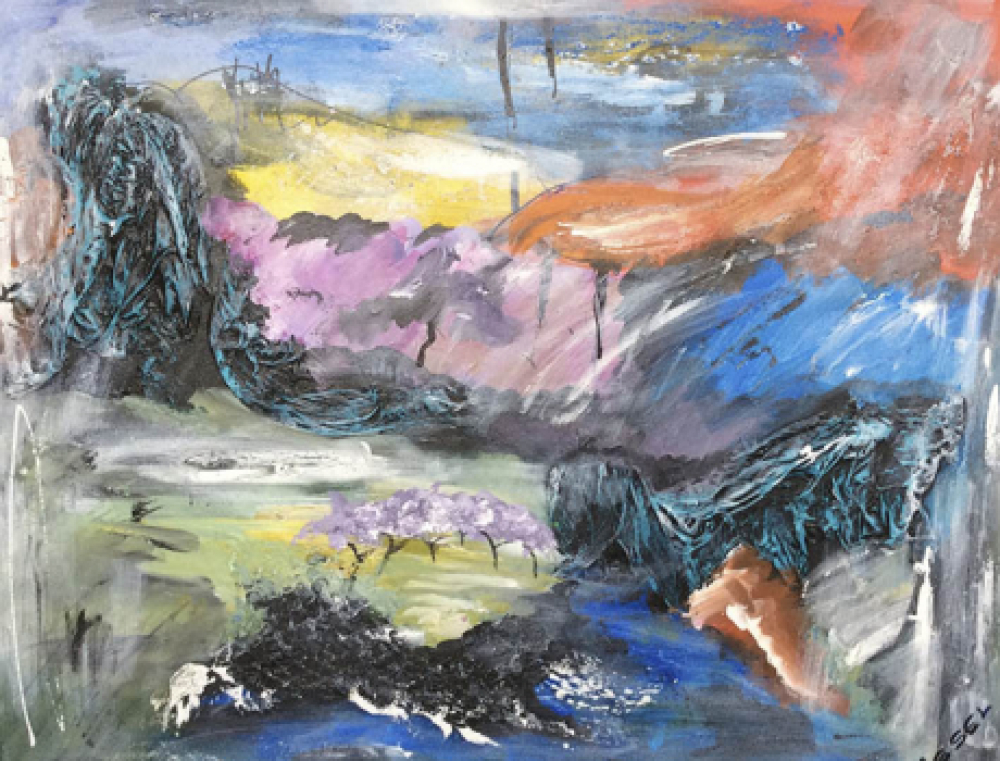 Kunstner udstiller malerier og smykker