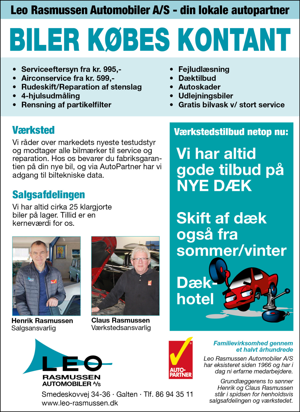 Leo Rasmussen Automobiler