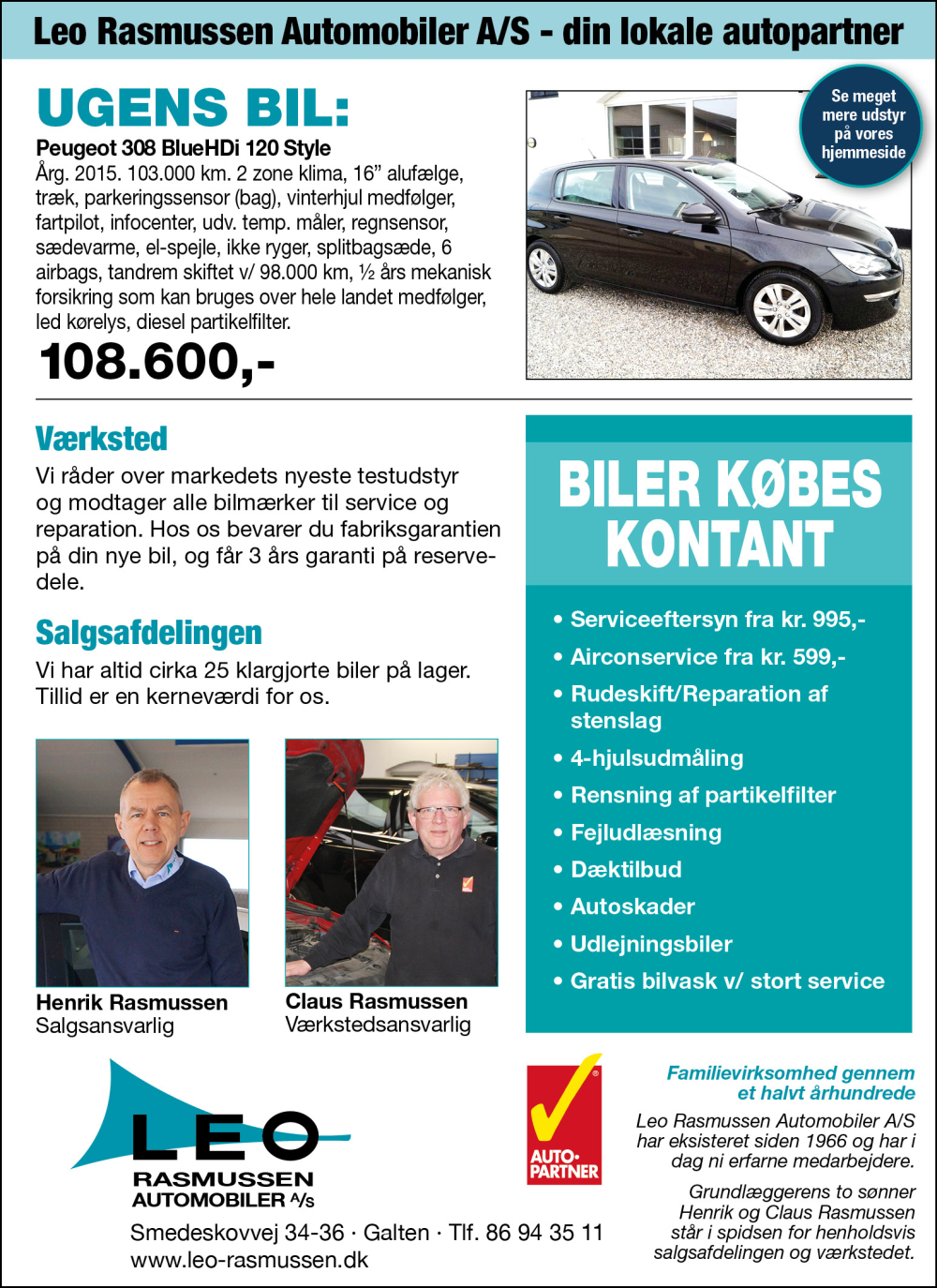 Leo Rasmussen Automobiler