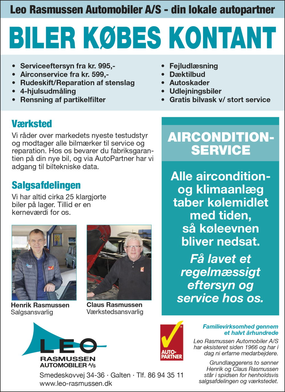 Leo Rasmussen Automobiler