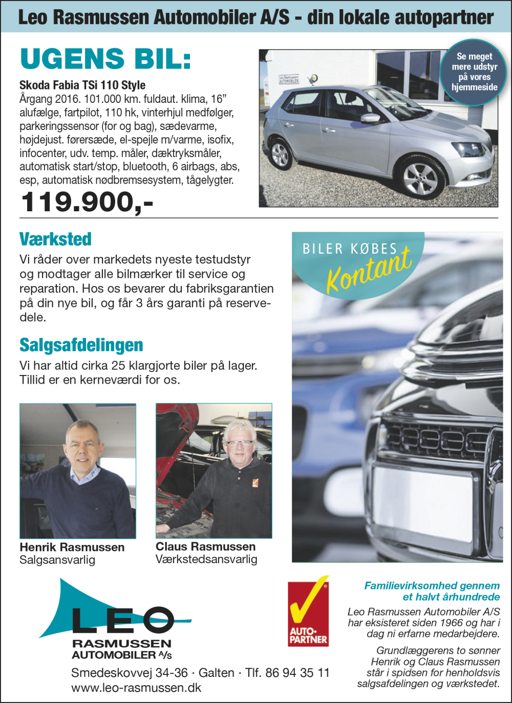 Leo Rasmussen Automobiler