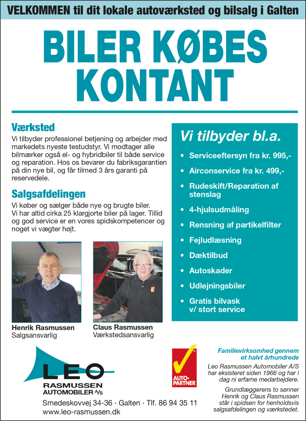 Leo Rasmussen Automobiler