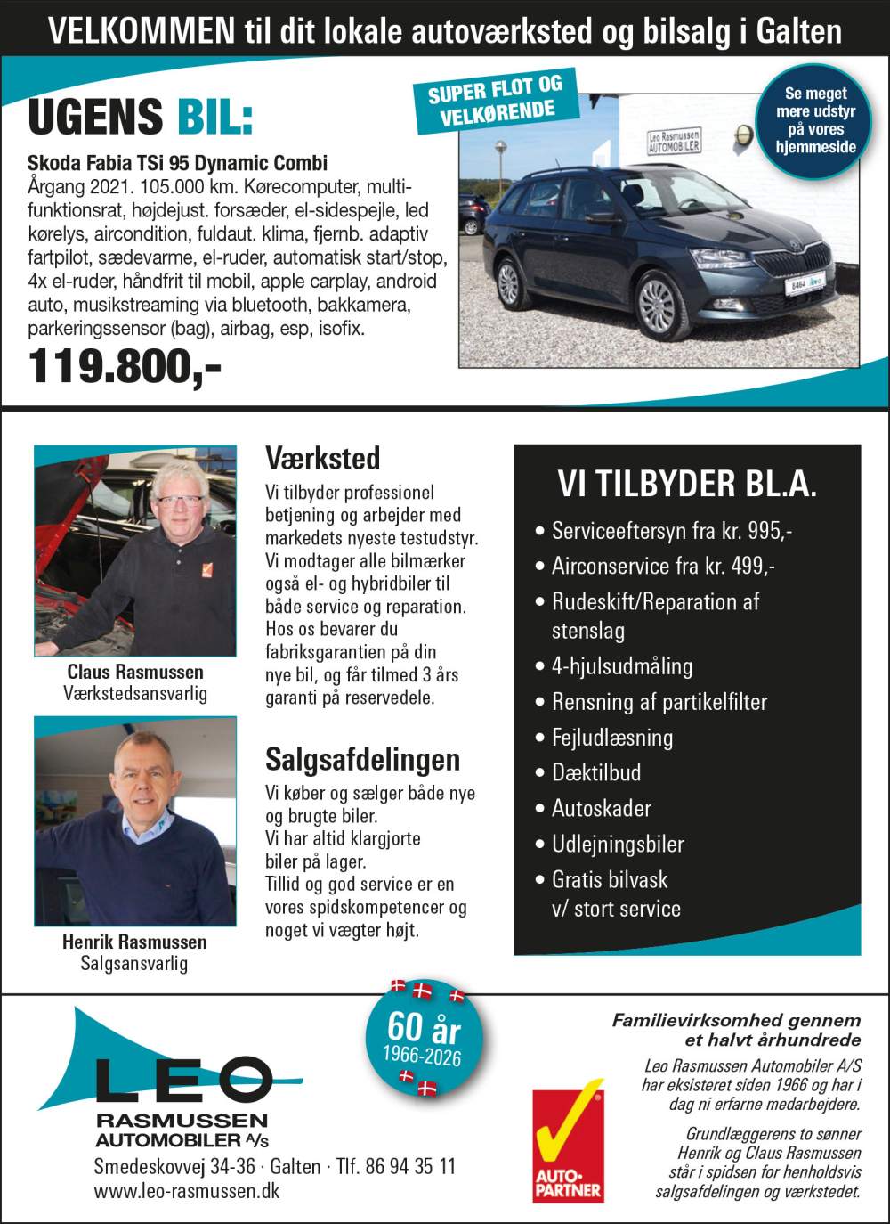 Leo Rasmussen Automobiler